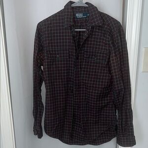 Polo by Ralph Lauren Men's Dark Checkered Shirt